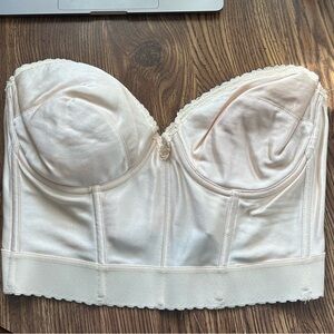 Elegant Cream Bustier Strapless Bra Plus Size